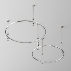 Шинопровод круглый 800мм Flarity платина