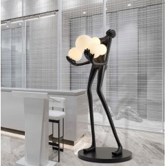 Светильник торшер-маникен DZN-11376 ЧЕРНЫЙ D800*420/H1800/6/E27/20W MANIKIN 24-01