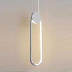 Светильник подвесной SAPFIR SPF-5375 БЕЛЫЙ D380*100/H1200/1/LED/10W/4500Kпрозрач провод SYLE 23-05