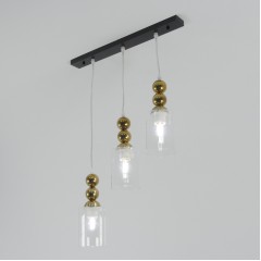 Светильник подвесной SAPFIR SPFD-8636 Черный/Золото/Black/Gold/D500/H1000/3/E27/30W/без ламп Alz