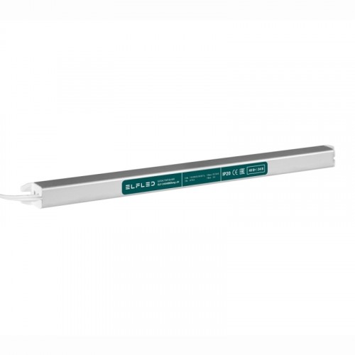 Блок питания интерьерный ELF, 24В, 48Вт, узкий,   металлический