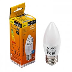 Ecola Light candle   LED  6,0W 220V E27 2700K свеча 100x37