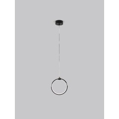 Светильник подвесной SPF-8656 BLACK/ЧЕРНЫЙ ГЛЯНЕЦ D200/H1500/1/LED/8W 22-08 HOOP1