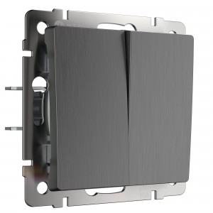 WERKEL WL04-SW-2G/ Выключатель  двухклавишный (графит рифленый) a046616 W1120004