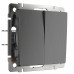 WERKEL WL04-SW-2G/ Выключатель  двухклавишный (графит рифленый) a046616 W1120004