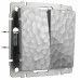 WERKEL W1220006/ Выключатель двухклавишный Hammer (серебряный)