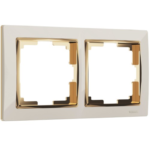 WERKEL Snabb WL03-Frame-02-ivory-GD/ Рамка на 2 поста (слоновая кость/золото) a035248 W0021932