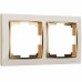 WERKEL Snabb WL03-Frame-02-ivory-GD/ Рамка на 2 поста (слоновая кость/золото) a035248 W0021932