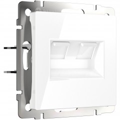 WERKEL WL01-RJ45+RJ45 / Розетка двойная Ethernet RJ-45 (белая) a033759 W1181101