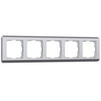 WERKEL Stream WL12-Frame-05/ Рамка на 5 постов  (серебряный) a034330