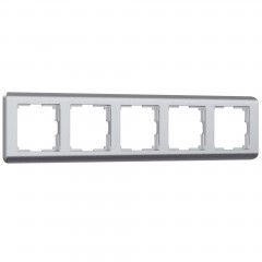 WERKEL Stream WL12-Frame-05/ Рамка на 5 постов  (серебряный) a034330