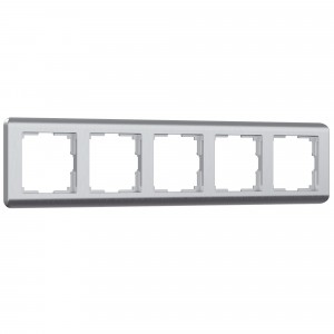 WERKEL Stream WL12-Frame-05/ Рамка на 5 постов  (серебряный) a034330