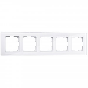 WERKEL Favorit WL01-Frame-05 / Рамка на 5 постов (белый,стекло) a030823 W0051101