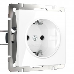 WERKEL WL01-SKG-01-IP20 / Розетка с заземлением (белая) a028829 W1171001