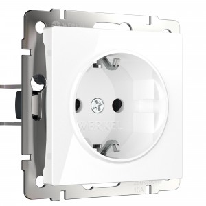 WERKEL WL01-SKG-01-IP20 / Розетка с заземлением (белая) a028829 W1171001