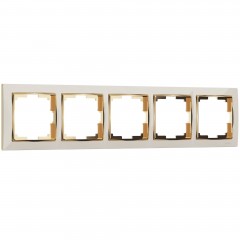 WERKEL Snabb WL03-Frame-05-ivory-GD/ Рамка на 5  постов (слоновая кость/золото) a035251 W0051932