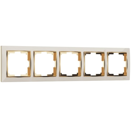WERKEL Snabb WL03-Frame-05-ivory-GD/ Рамка на 5  постов (слоновая кость/золото) a035251 W0051932