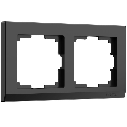 WERKEL Stark WL04-Frame-02-black /Рамка на 2 поста (черный) W0021808