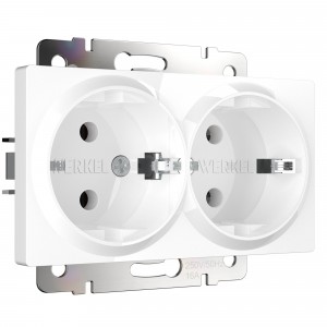 WERKEL WL01-SKG-02-IP20 / Розетка двойная с заземлением (белая) a033471 W1172001