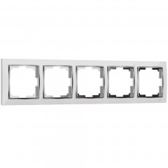 WERKEL Snabb WL03-Frame-05-white /Рамка на 5 постов (белый/хром) a030802 W0051901