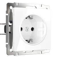 WERKEL WL01-SKGS-01-IP44 / Розетка с заземлением и шторками (белая) a028830 W1171101