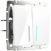 WERKEL WL01-SW-2G-2W-LED/ Выключатель  двухклавишный проходной с подсветкой (белый) W1122101