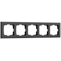 WERKEL Stark WL04-Frame-05-black / Рамка на 5 постов (черный) W0051808