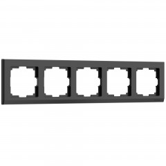 WERKEL Stark WL04-Frame-05-black / Рамка на 5 постов (черный) W0051808