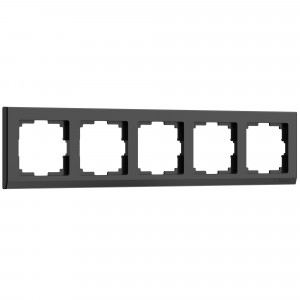 WERKEL Stark WL04-Frame-05-black / Рамка на 5 постов (черный) W0051808