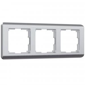 WERKEL Stream WL12-Frame-03 / Рамка на 3 поста  (серебряный) a034328 W0032106