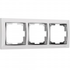 WERKEL Snabb WL03-Frame-03-white /Рамка на 3 поста (белый/хром) a028882 W0031901