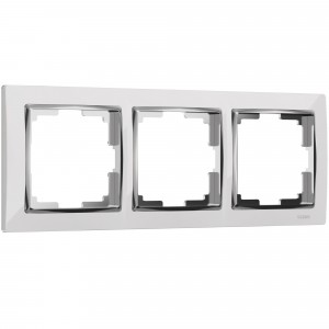 WERKEL Snabb WL03-Frame-03-white /Рамка на 3 поста (белый/хром) a028882 W0031901