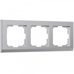 WERKEL Stark WL04-Frame-03 /Рамка на 3 поста (серебряный) a031804 W0031806