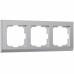 WERKEL Stark WL04-Frame-03 /Рамка на 3 поста (серебряный) a031804 W0031806
