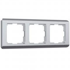 WERKEL Stream WL12-Frame-03 / Рамка на 3 поста  (серебряный) a034328 W0032106