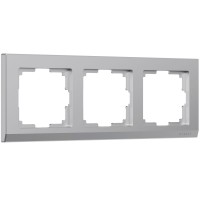WERKEL Stark WL04-Frame-03 /Рамка на 3 поста (серебряный) a031804 W0031806