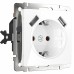 WERKEL WL01-SKGS-USBx2-IP20 / Розетка с заземлением, шторками и USBх2 (белая) a033473 W1171501