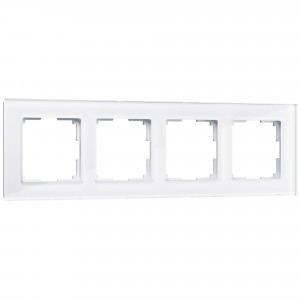 WERKEL Favorit WL01-Frame-04 / Рамка на 4 поста (белый, стекло) a030822 W0041101
