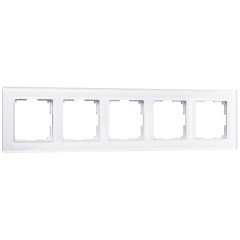 WERKEL Favorit WL01-Frame-05 / Рамка на 5 постов (белый,стекло) a030823 W0051101