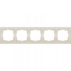 **WERKEL Flock WL05-Frame-05-ivory /Рамка на 5 постов (слоновая кость) a030795 W0052303