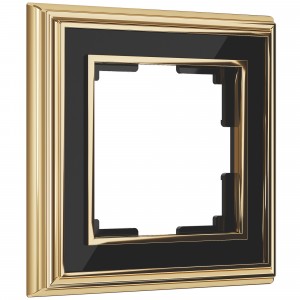WERKEL Palacio WL17-Frame-01/ Рамка на 1 пост (золото/черный) a037672 W0011330