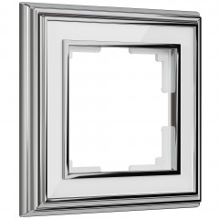 WERKEL Palacio WL17-Frame-01/ Рамка на 1 пост (хром/белый) a037692 W0011331