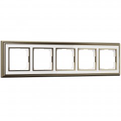 WERKEL Palacio WL17-Frame-05/ Рамка на 5 постов (бронза/белый) a037686 W0051327