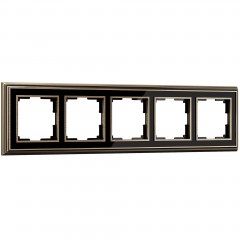 WERKEL Palacio WL17-Frame-05/ Рамка на 5 постов (бронза/черный) a037691 W0051328