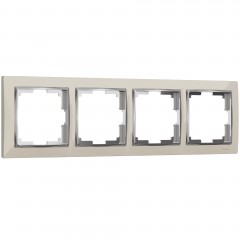WERKEL Snabb WL03-Frame-04-ivory /Рамка на 4 поста (слоновая кость/хром) a028903 W0041903
