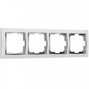 WERKEL Snabb WL03-Frame-04-white /Рамка на 4 поста (белый/хром) a028883 W0041901