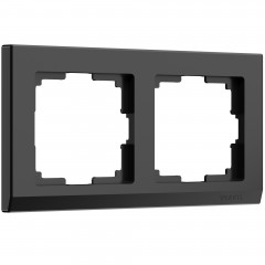 WERKEL Stark WL04-Frame-02-black /Рамка на 2 поста (черный) W0021808