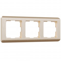 WERKEL Stream WL12-Frame-03 / Рамка на 3 поста  (шампань) a034613 W0032111