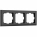 WERKEL Stark WL04-Frame-03-black / Рамка на 3  поста (черный) a029216 W0031808