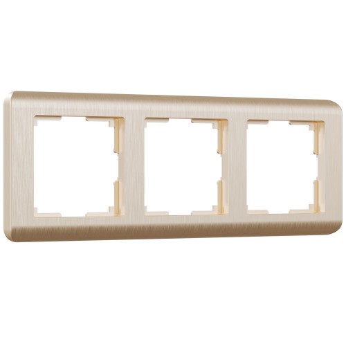 WERKEL Stream WL12-Frame-03 / Рамка на 3 поста  (шампань) a034613 W0032111